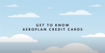 Get To Know Aeroplan Credit Cards text on the foreground, animated sky in the background (intro of the Aeroplan CreditCards YouTube video)